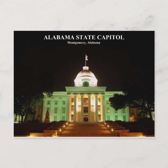 CARTE POSTALE CAPITOLE D'ÉTAT D'ALABAMA (Devant)