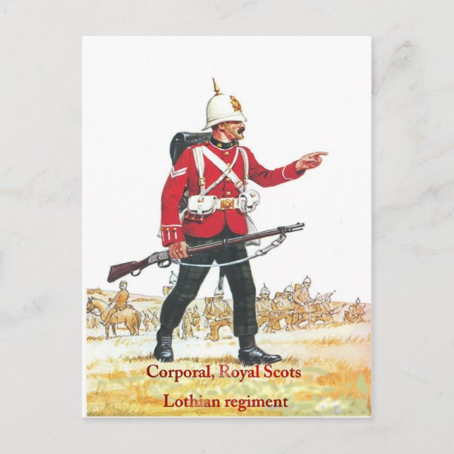 Carte Postale Caporal, Royal Scots, Lothian Regiment (Devant)