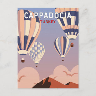 Carte Postale Cappadocia Turquie Retro Voyage Art Vintage