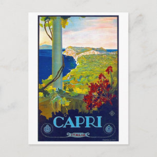 Carte Postale Capri, côte, mer, Italie, riviera italienne