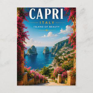 Carte Postale 🏝️ Capri Italie Évasion Côtière Décoration d'Inté