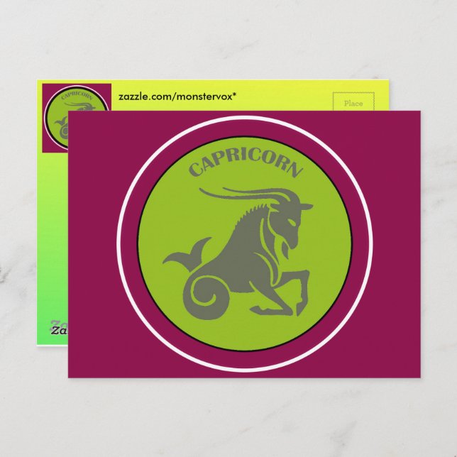 Carte postale Capricorn (Devant / Derrière)