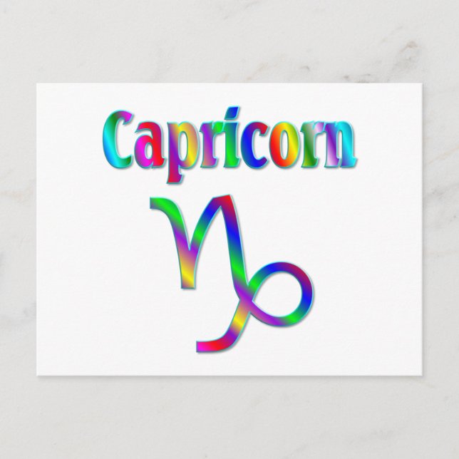 Carte Postale Capricorn Arc-en-ciel (Devant)