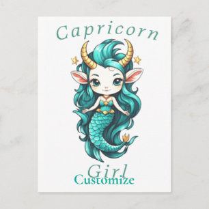 Carte Postale Capricorn Girl Mermaid Thunder_Cove