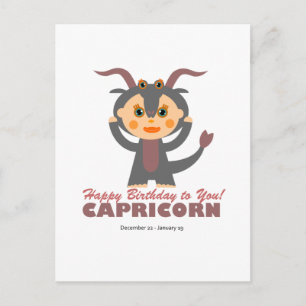 Carte Postale Capricorn Zodiac pour enfants