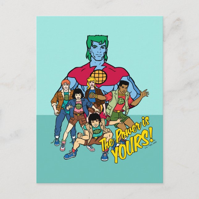 Carte Postale Captain Planet Group Graphic - La Puissance Est À  (Devant)
