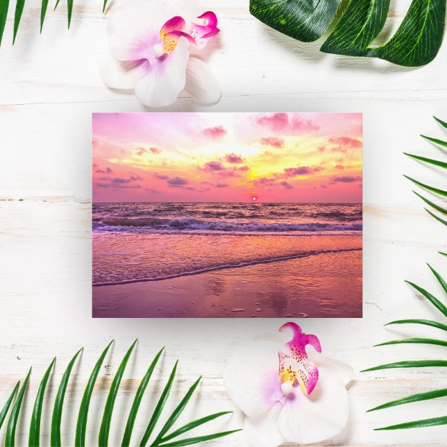Carte postale captivante de coucher de soleil sur  (Créateur téléchargé)