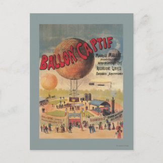 Carte Postale Captive Balloon Rides at a Exposition Poster