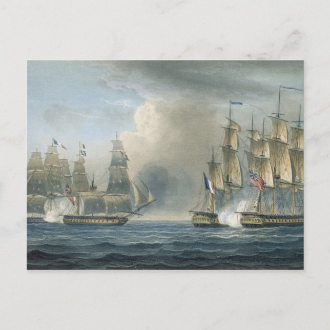 Carte Postale Capture de la Pomone par HMS Arethusa au large de  (Devant)