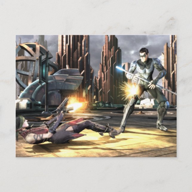 Carte Postale Capture d'écran : Harley vs Nightwing (Devant)