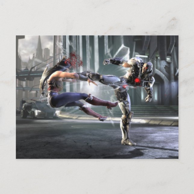 Carte Postale Capture d'écran : Wonder Woman vs Cyborg (Devant)