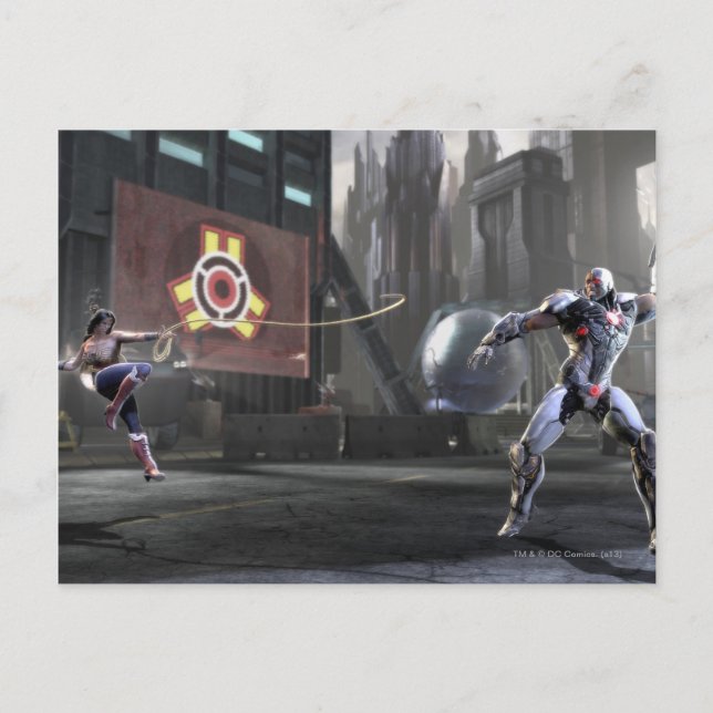 Carte Postale Capture d'écran : Wonder Woman vs Cyborg 2 (Devant)