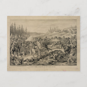 Carte Postale Capture et décès de la personne assise Bull 15 déc