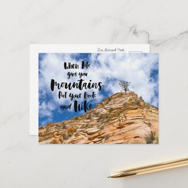 Carte Postale Capturer la grandeur de la nature (Devant/Arrière en situation)