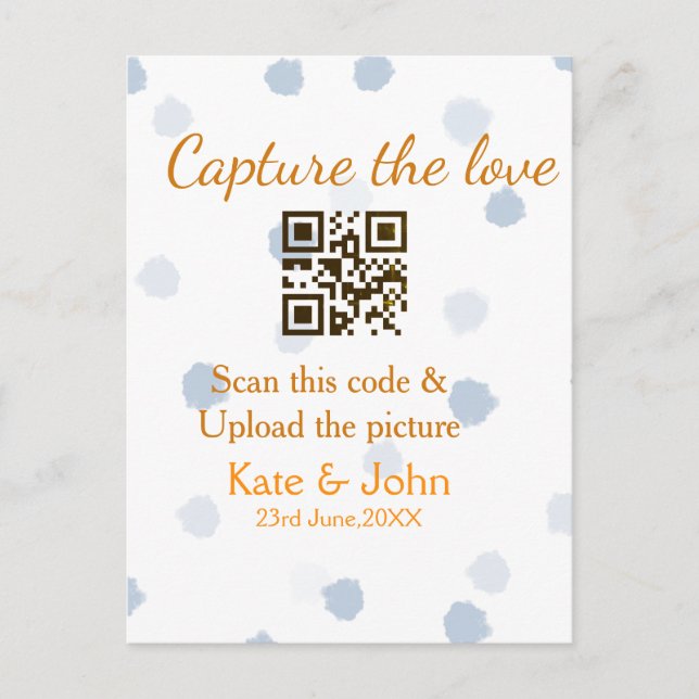 Carte Postale Capturer l'amour ajouter QR numérisation télécharg (Devant)