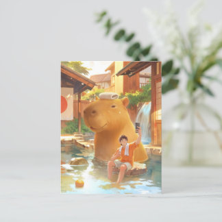 Carte Postale Capybara géante - Illustration de source chaude