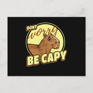 Carte Postale Capybara Retro Capibara