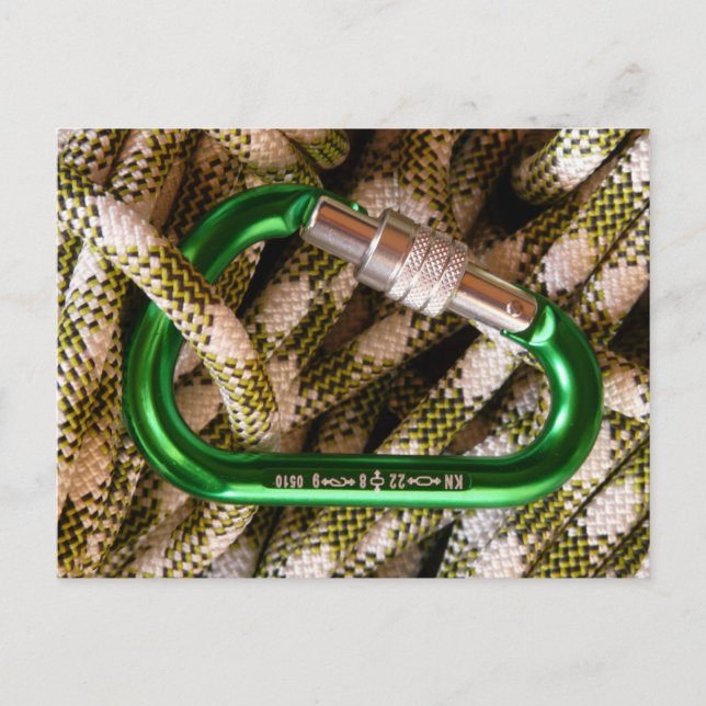 Carte Postale Carabiner et corde Escalade (Devant)