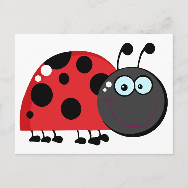 Carte Postale Caractère de dessin de Ladybug (Devant)