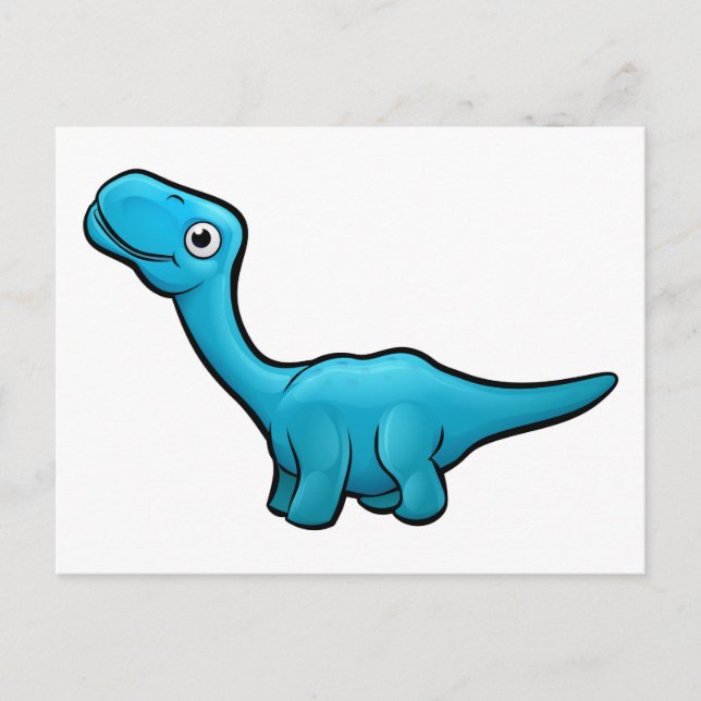 Carte Postale Caractère de dessin Diplodocus Dinosaur (Devant)
