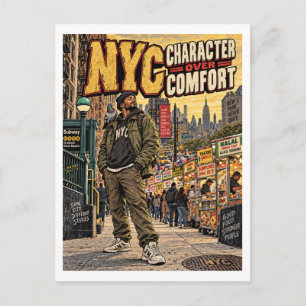 CARTE POSTALE CARACTÈRE DE NYC CONTRE CONFORT