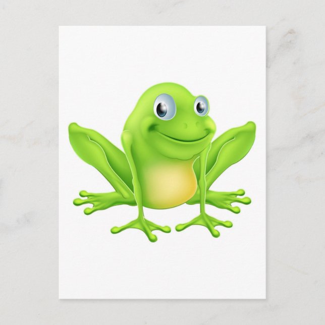 Carte Postale Caractère grenouille à dessin (Devant)