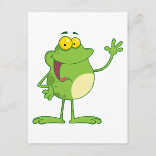 Carte Postale Caractère Mascotte de dessin de grenouille brandis
