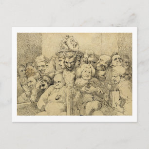 Carte Postale Caractères littéraires assemblés autour de la Méda