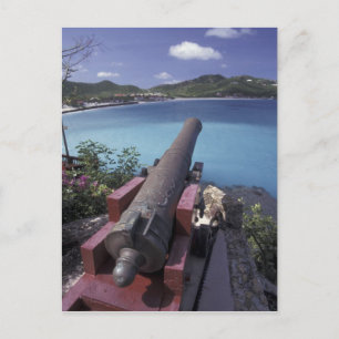 Carte Postale CARAÏBES, St. Barts, Canon visant dans la baie de