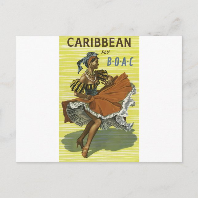 Carte Postale Caraïbes Vintage voyage (Devant)