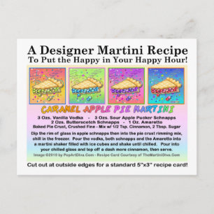 Carte postale Caramel Apple Pie Martini Recette Ca