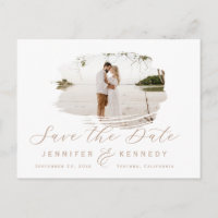 Caramel Beige Romantique Frame Brossé Enregistrer 