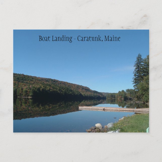 Carte Postale Caratunk, Maine - Bateau débarquant sur le Kennebe (Devant)