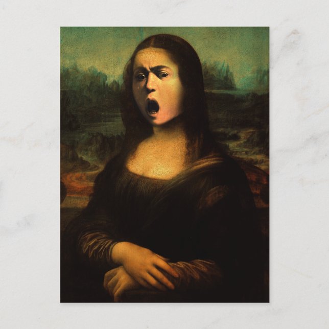 Carte Postale Caravage Méduse Mona Lisa  (Devant)