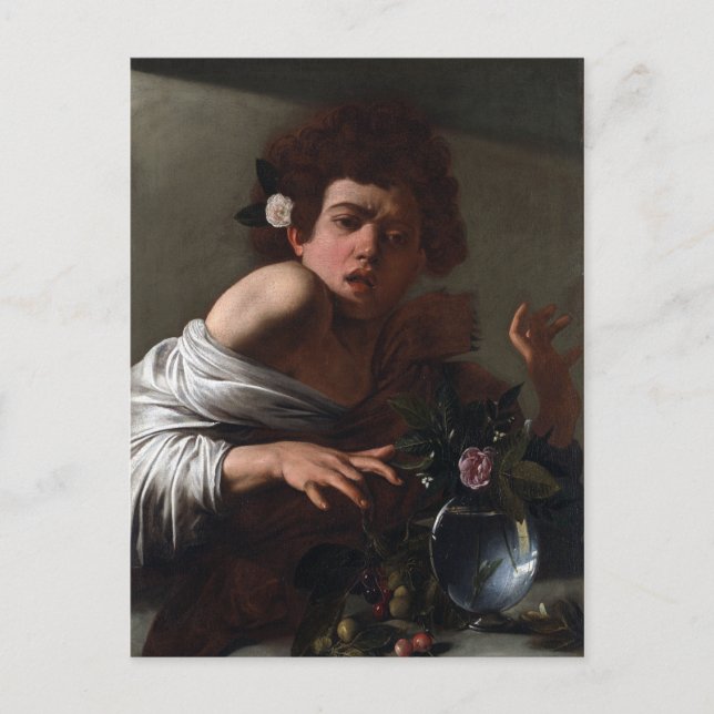 Carte Postale Caravaggio Boy Bitten par un Lizard (Devant)