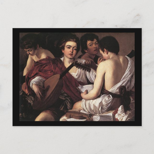 Carte Postale Caravaggio Les Musiciens (Devant)