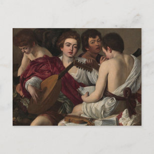 Carte Postale Caravaggio - Les Musiciens - Oeuvre Classique
