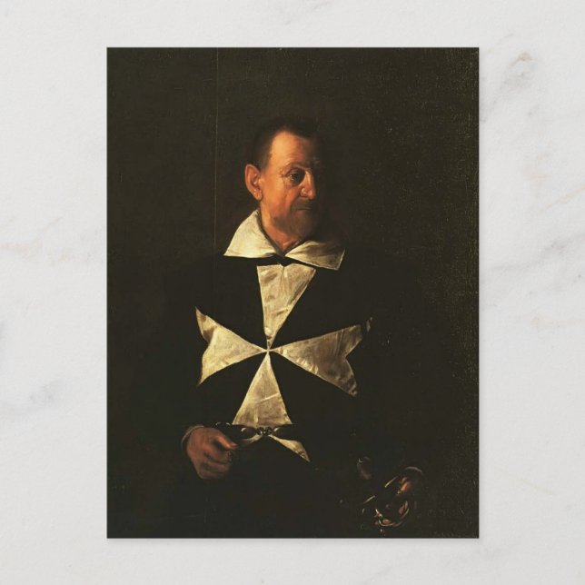 Carte Postale Caravaggio- Portrait de Fra Antionio Martelli (Devant)