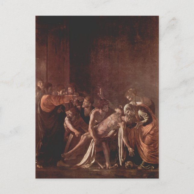 Carte Postale Caravaggio - Résurrection de Lazare (Devant)