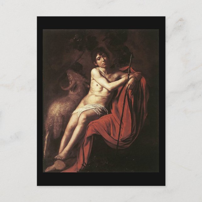 Carte Postale Caravaggio St Jean Le Baptiste (Devant)