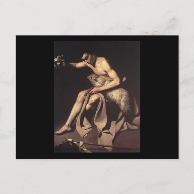 Carte Postale Caravaggio St Jean Le Baptiste (Devant)
