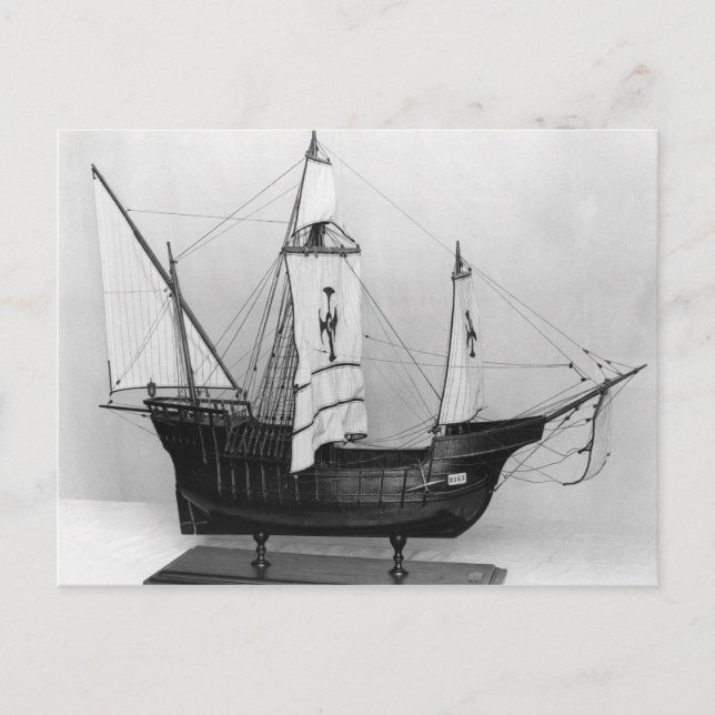 Carte Postale Caravel de Christophe Colomb (Devant)