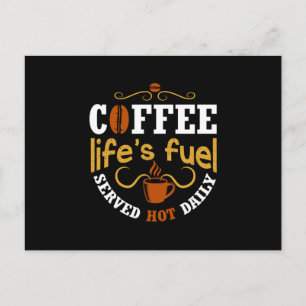 Carte Postale Carburant de vie de café
