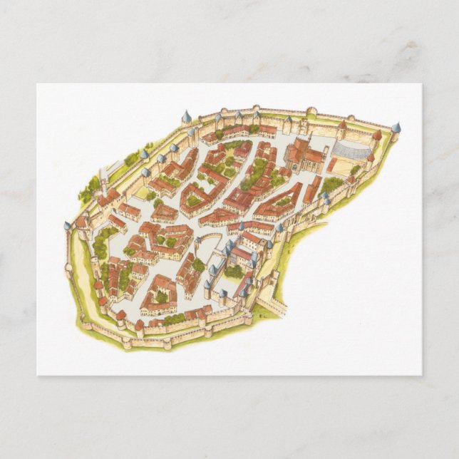 Carte Postale Carcassonne France. Vue aérienne (Devant)