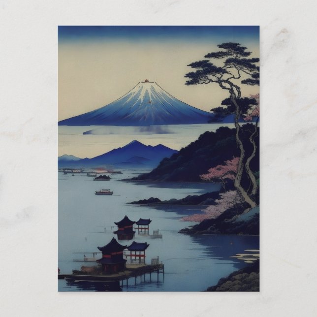 Carte Postale Card - Lake, Pine and Mountain - Japan (Devant)