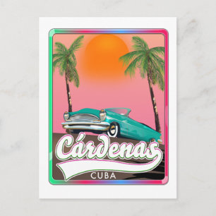Carte Postale Cárdenas Cuba poster de voyage vintage