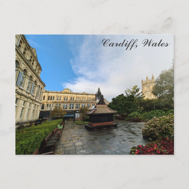 Carte Postale Cardiff Wales St Johns Gardens Welsh Travel (Devant)