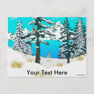 Carte Postale Cardinal d'hiver