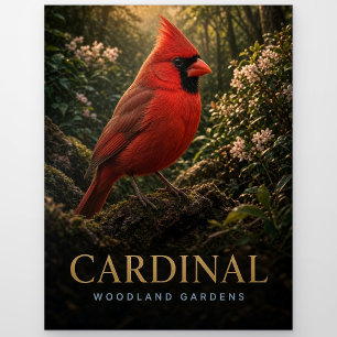 Carte Postale Cardinal Jardins de la forêt faune ANIMAL