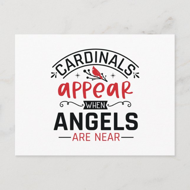 Carte Postale Cardinals Appear When Angels Are Near (Devant)